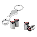 4pcs/set Ford Mustang Shelby ST SVT Logo Car Air Valve Stem Caps Auto Tyre Valve Covers with Wrench