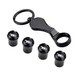 4pcs/set Ford Mustang Shelby ST SVT Logo Car Air Valve Stem Caps Auto Tyre Valve Covers with Wrench