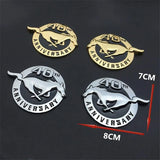8x7cm Ford 40th Anniversary Mustang Metal Car Side Fender Sticker Rear Emblem Badge Decal