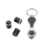 4pcs/set Opel Logo Carbon Fiber Car Air Valve Stem Caps Auto Tyre Valve Covers with Wrench