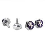 4pcs/set Peugeot Logo Stainless Steel Car License Plate Bolts