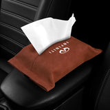 Infiniti Suede Car Tissue Box Holder Seat Back Hanging Napkin Storage Bag