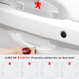 Peugeot Car Door Bowl Handle Anti-collision Protective Stickers Scratches Film