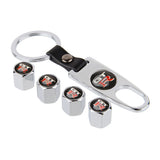 4pcs/set Nissan Nismo GTR Z Car Air Valve Stem Cap Auto Tyre Valve Covers with Keychain