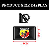 10pcs Abarth Epoxy Car Armrest Button Sticker