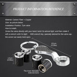 4pcs/set Holden Logo Carbon Fiber Car Air Valve Stem Caps Auto Tyre Valve Covers with Wrench