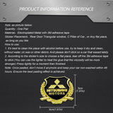 2PCS Mitsubishi Metal Car Rear Sticker Shield Trunk Emblem Badge Decal