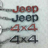 Jeep 4x4 4WD Logo Metal Car Key Rings Keychain Pendant