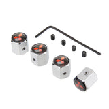 4pcs/set Mitsubishi Ralliart Anti-Theft Car Air Valve Stem Cap Auto Tyre Valve Covers