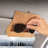 Suede Car Sun Visor Glasses Storage Box Holder Box for Accord Odyssey Civic CRV Amaze Crosstour City NSX Auto Accessories