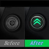 Citroen Luminous Car Engine One-click Start Stop Button Cover Sticker