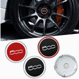 4pcs/set 60mm Fiat 500 Logo ABS Car Wheel Hub Center Caps Covers