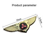 Mitsubishi Angle Wings Metal Car Front Center Sticker Grille Emblem