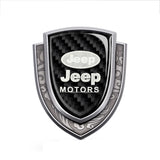 Jeep Metal Carbon Fiber Shield Car Rear Sticker Auto Window Emblem Badge Decal