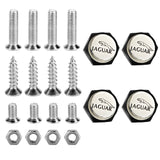 4pcs/set Jaguar Logo Stainless Steel Car License Plate Bolts