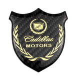 Cadillac Metal Carbon Fiber Car Rear Sticker Shield Trunk Emblem Badge Decal