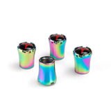 4pcs/set Tesla Logo Car Air Valve Stem Caps Auto Tyre Valve Covers