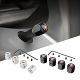 4pcs/set Cadillac Anti-Theft Car Air Valve Stem Cap Auto Tyre Valve Covers