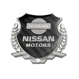 Nissan Metal Carbon Fiber Car Rear Sticker Shield Trunk Emblem Badge Decal