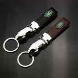 Land Rover Leopard PU Leather Car Keychain Key Ring Pendant