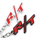 Dodge R/T Logo Metal Car Keychain Keyring
