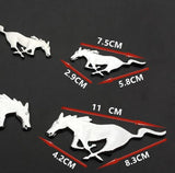 2pcs 7.5cm 11cm Ford Mustang Logo Metal Car Rear Sticker Decal Auto Body Fender Side Emblem Badge