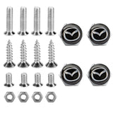 4pcs/set Mazda Logo Stainless Steel Car License Plate Bolts