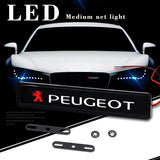 Peugeot Logo Car Front Hood Grille LED Light