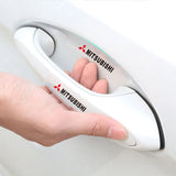 8pcs Mitsubishi Car Door Handle Bowl Wrist Transparent Protector Anti-collision Decal