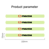 4pcs Mazda Luminous Car Door Bumper Strip Anti-collision Protection Sticker