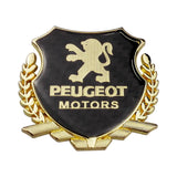 Peugeot Metal Carbon Fiber Car Rear Sticker Shield Trunk Emblem Badge Decal