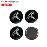 4pcs/set 56mm Tesla ABS Car Wheel Hub Center Caps Covers