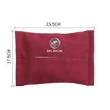 Buick Suede Car Tissue Box Holder Seat Back Hanging Napkin Storage Bag