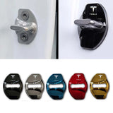 4pcs/set Tesla Stainless Steel Car Door Lock Cover Protection