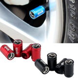 4pcs/set Mazda Logo Sport Matte Car Air Valve Stem Caps Auto Tyre Valve Covers