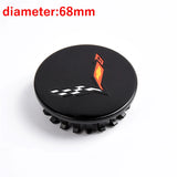 4pcs/set 68mm Chevrolet SS Camaro Corvette ABS Carbon Fiber Car Wheel Center Hub Caps Hub Covers