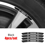 4pcs/set 9cm Mazda Aluminum Alloy Car Wheel Rim Tyre Sticker