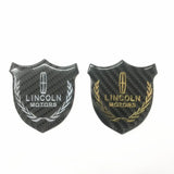 Lincoln Metal Carbon Fiber Car Rear Sticker Shield Trunk Emblem Badge Decal