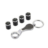 4pcs/set Dodge Logo Carbon Fiber Car Air Valve Stem Caps Auto Tyre Valve Covers with Wrench