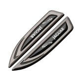 2pcs Jaguar Metal Car Side Fender Emblem Sticker Decal