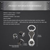 4pcs/set Dodge Logo Carbon Fiber Car Air Valve Stem Caps Auto Tyre Valve Covers with Wrench