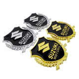 2PCS Suzuki Metal Car Rear Sticker Shield Trunk Emblem Badge Decal