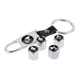 4pcs/set Citroen DS Car Air Valve Stem Cap Auto Tyre Valve Covers with Keychain