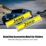 2pcs/set Jeep Logo Metal Car Side Sticker Auto Emblem Badge