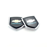 2PCS Chevrolet Metal Car Rear Sticker Shield Trunk Emblem Badge Decal