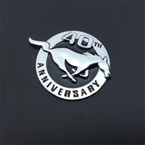 8x7cm Ford 40th Anniversary Mustang Metal Car Side Fender Sticker Rear Emblem Badge Decal