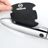 Nissan Carbon Fiber Car Door Bowl Handle Anti-collision Protective Stickers Scratches Film