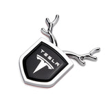 Tesla ABS Deer Car Rear Sticker Shield Trunk Emblem Badge Decal