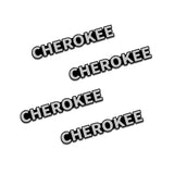 4pcs/set Jeep Cherokee Renegade Metal Car Stereo Sticker Auto Audio Emblem Decal