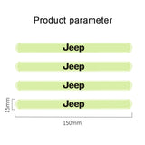 4pcs Jeep Luminous Car Door Bumper Strip Anti-collision Protection Sticker